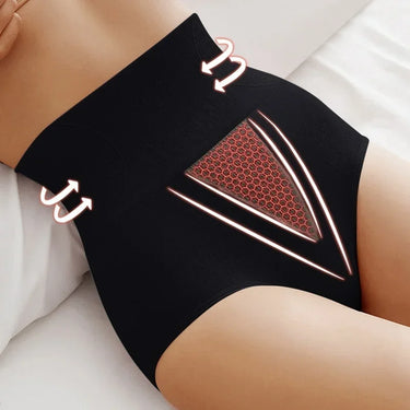 Femme portant une Culotte Sans Couture avec soutien abdominal et design ergonomique pour un maintien optimal - cocoonease